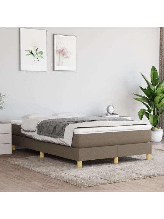 Box spring postel s matrací taupe 120x200 cm textil