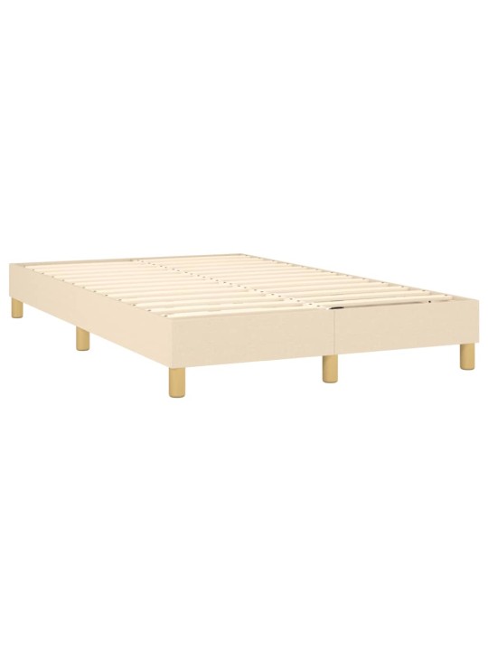 Box spring postel s matrací krémová 120x200 cm textil
