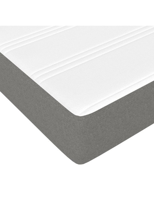 Box spring postel s matrací tmavě šedý 140 x 190 cm textil