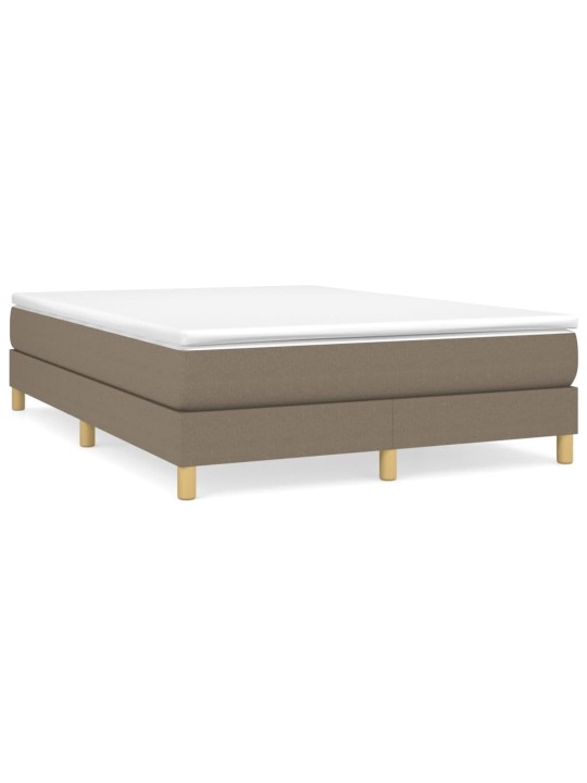 Box spring postel s matrací taupe 140x190 cm textil