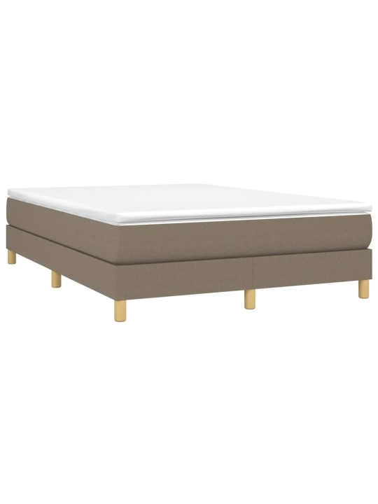 Box spring postel s matrací taupe 140x190 cm textil