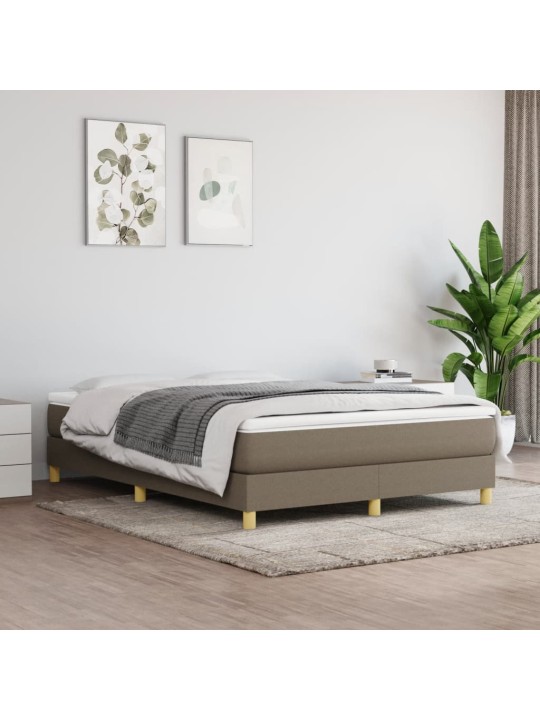 Box spring postel s matrací taupe 140x190 cm textil