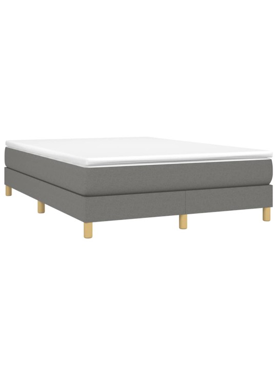 Box spring postel s matrací tmavě šedá 140x200 cm textil