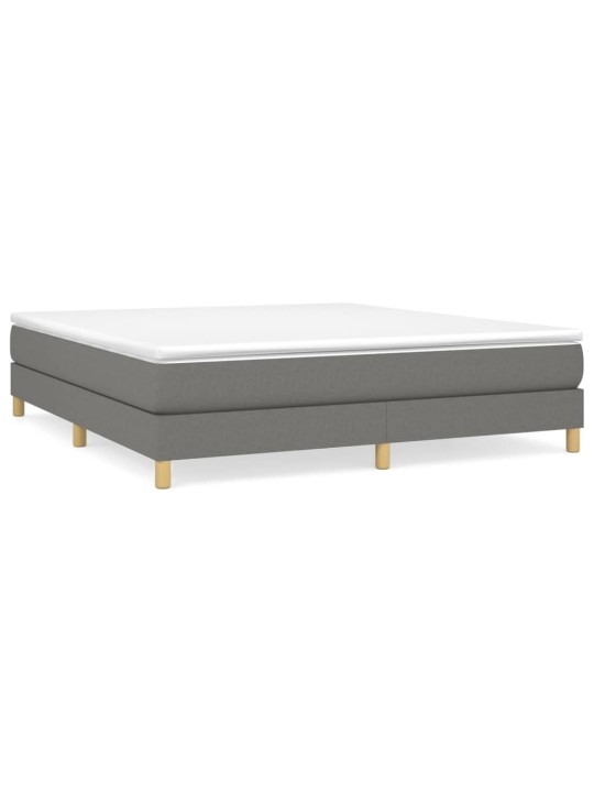 Box spring postel s matrací tmavě šedá 160x200 cm textil