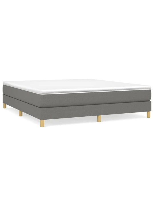 Box spring postel s matrací tmavě šedá 160x200 cm textil