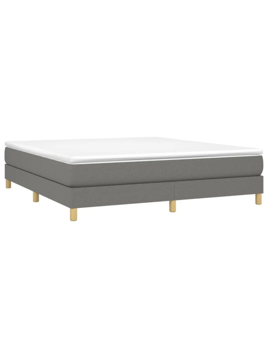 Box spring postel s matrací tmavě šedá 160x200 cm textil