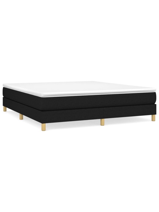 Box spring postel s matrací černá 160x200 cm textil