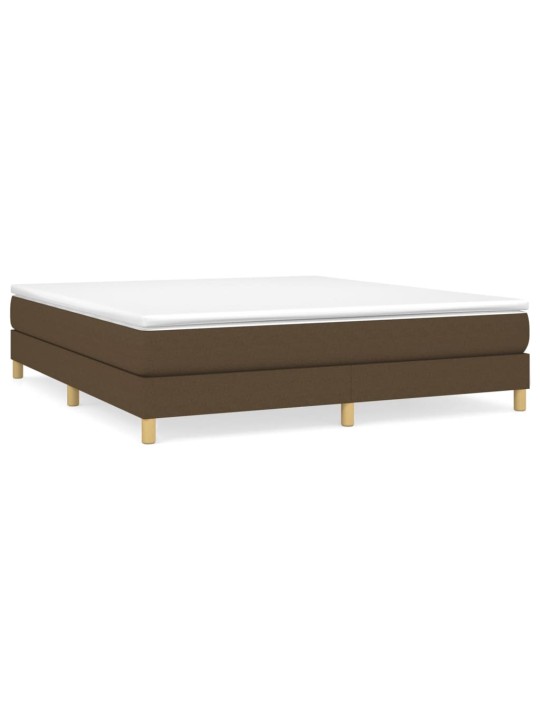 Box spring postel s matrací tmavě hnědá 160x200 cm textil