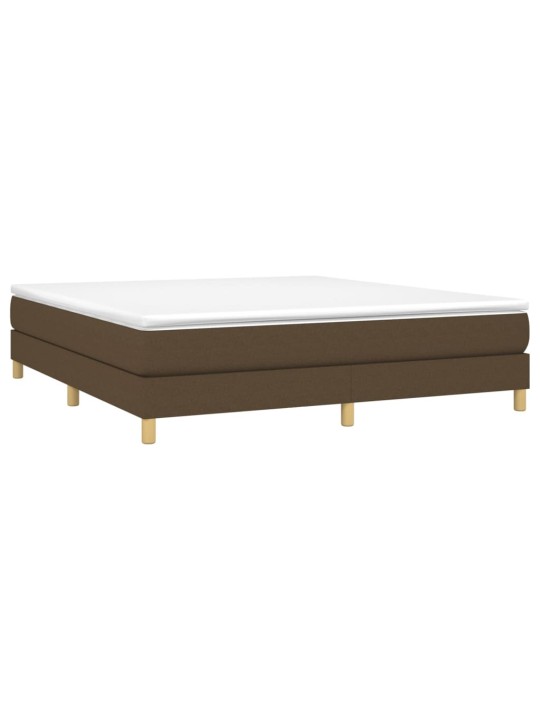 Box spring postel s matrací tmavě hnědá 160x200 cm textil