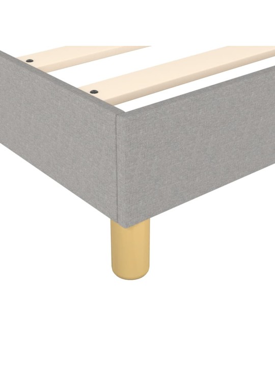 Box spring postel s matrací světle šedá 180 x 200 cm textil