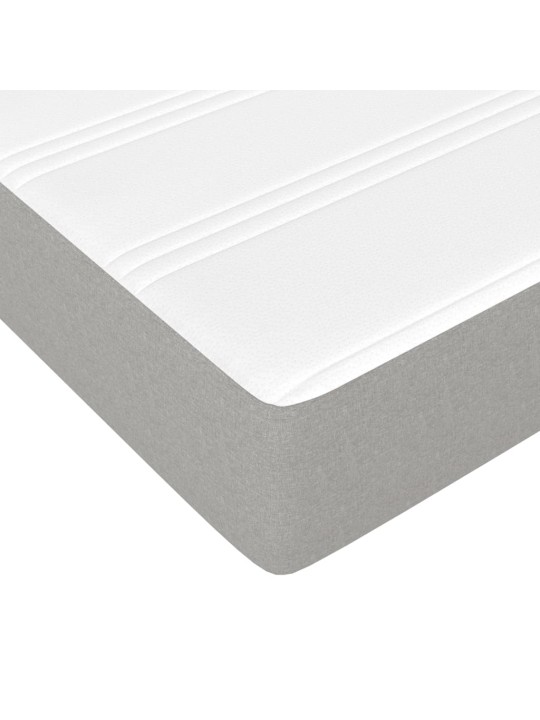 Box spring postel s matrací světle šedá 180 x 200 cm textil