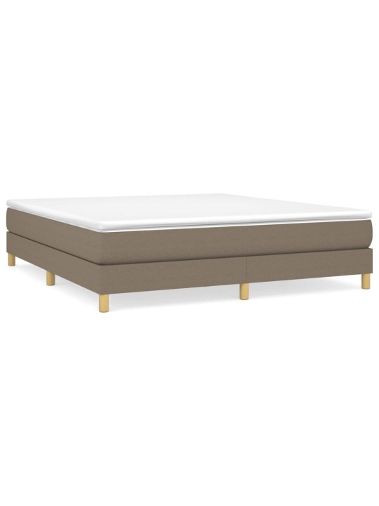 Box spring postel s matrací taupe 180x200 cm textil