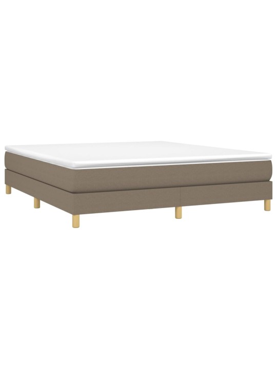 Box spring postel s matrací taupe 180x200 cm textil