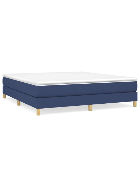 Box spring postel s matrací modrá 180x200 cm textil