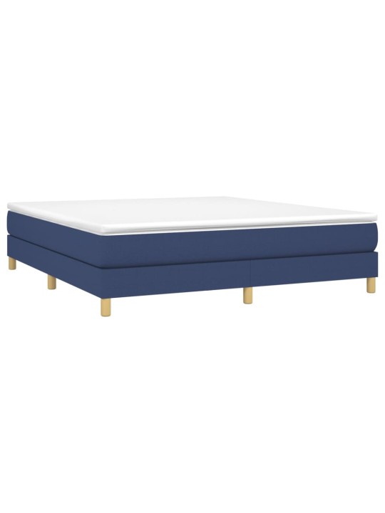 Box spring postel s matrací modrá 180x200 cm textil