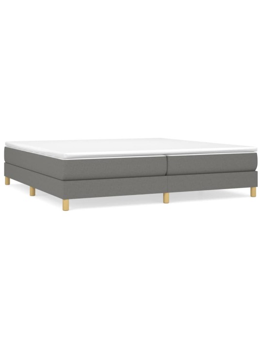 Box spring postel s matrací tmavě šedá 200x200 cm textil