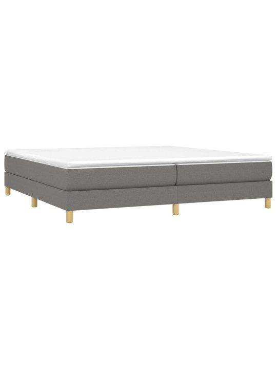 Box spring postel s matrací tmavě šedá 200x200 cm textil