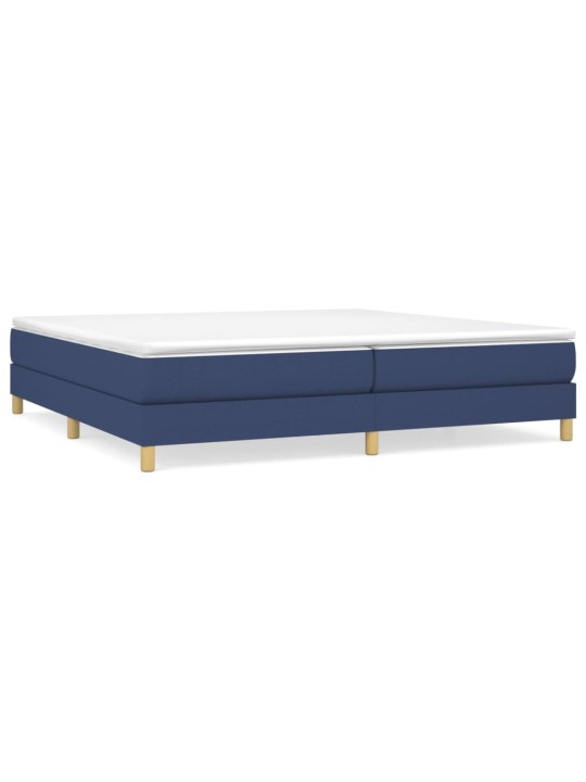 Box spring postel s matrací modrá 200x200 cm textil