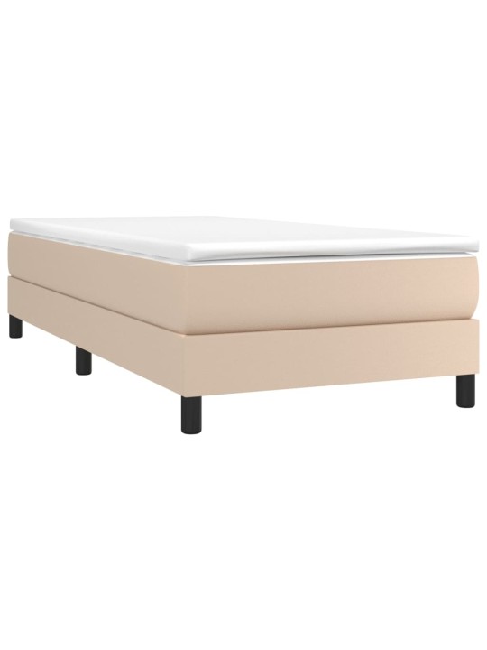 Box spring postel s matrací cappuccino 90x200 cm umělá kůže
