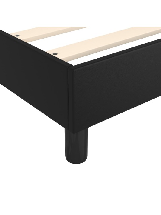 Box spring postel s matrací černá 100x200 cm umělá kůže