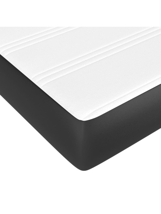 Box spring postel s matrací černá 100x200 cm umělá kůže