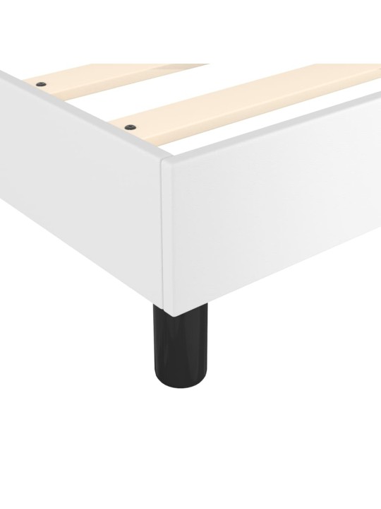 Box spring postel s matrací bílá 100x200 cm umělá kůže