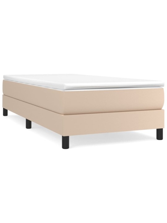Box spring postel s matrací cappuccino 100x200 cm umělá kůže