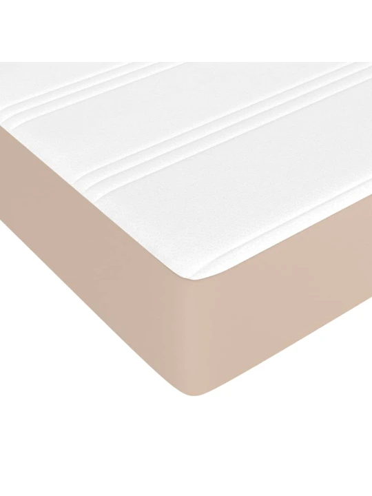Box spring postel s matrací cappuccino 100x200 cm umělá kůže