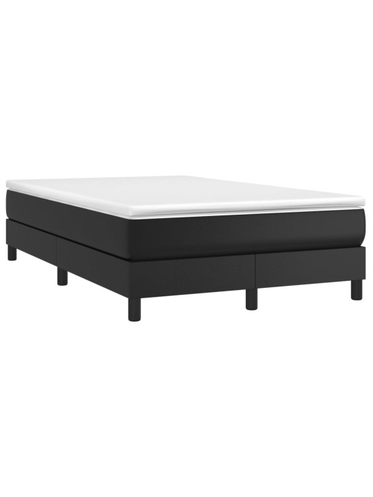 Box spring postel s matrací černá 120 x 200 cm umělá kůže