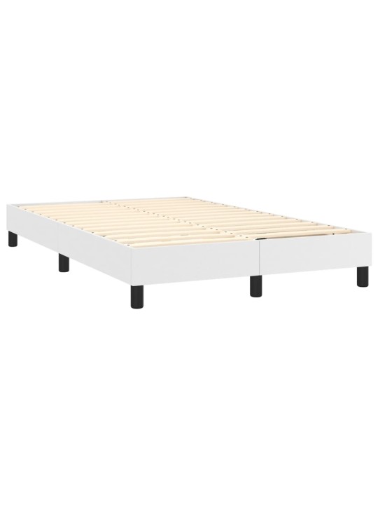 Box spring postel s matrací bílá 120x200 cm umělá kůže
