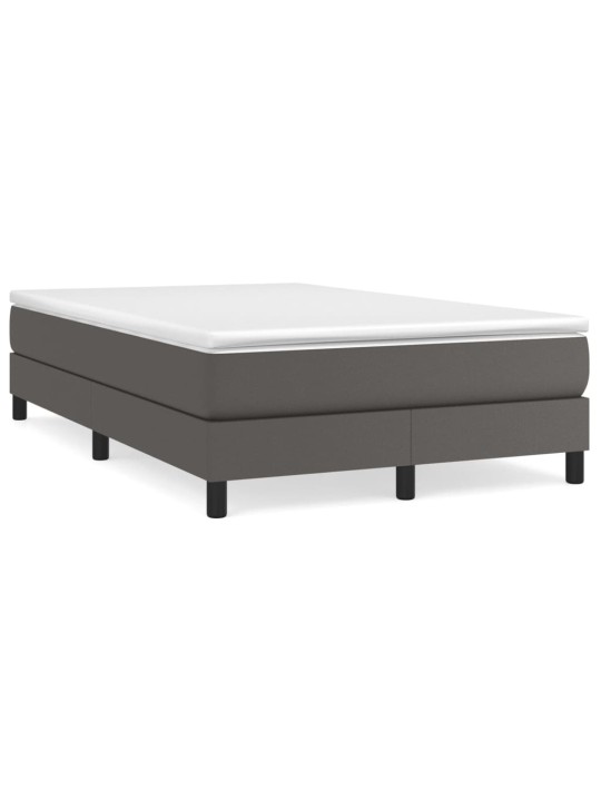 Box spring postel s matrací šedá 120x200 cm umělá kůže