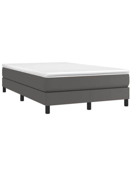 Box spring postel s matrací šedá 120x200 cm umělá kůže