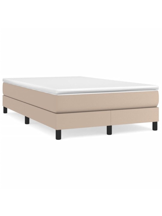 Box spring postel s matrací cappuccino 120x200 cm umělá kůže
