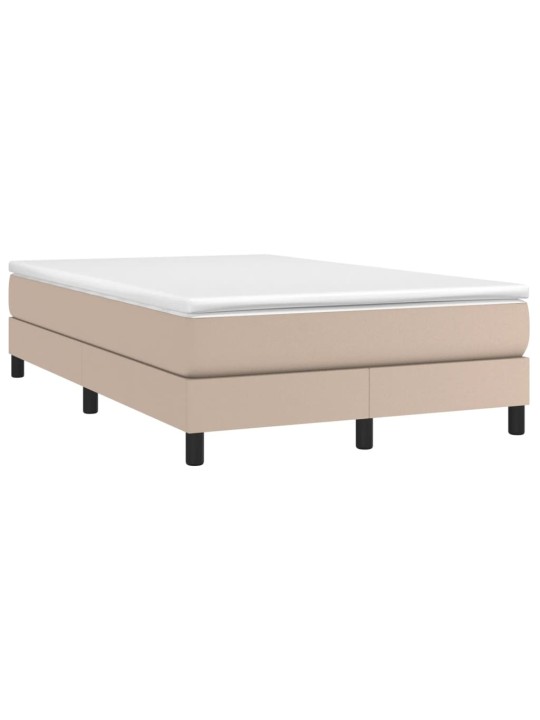 Box spring postel s matrací cappuccino 120x200 cm umělá kůže
