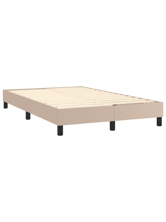 Box spring postel s matrací cappuccino 120x200 cm umělá kůže