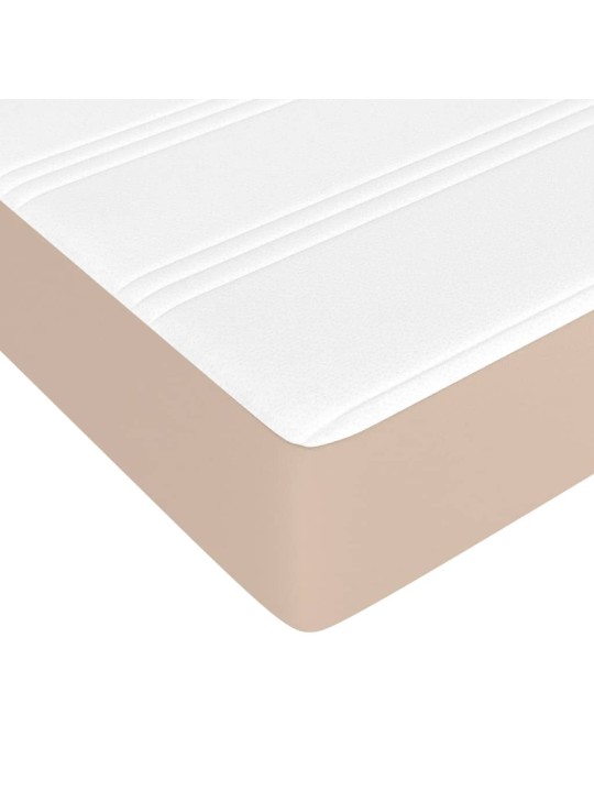 Box spring postel s matrací cappuccino 120x200 cm umělá kůže