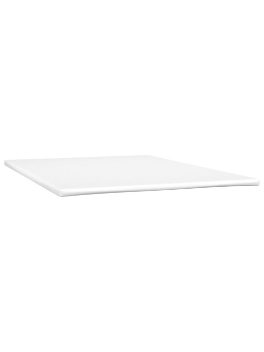 Box spring postel s matrací bílá 140 x 190 cm umělá kůže