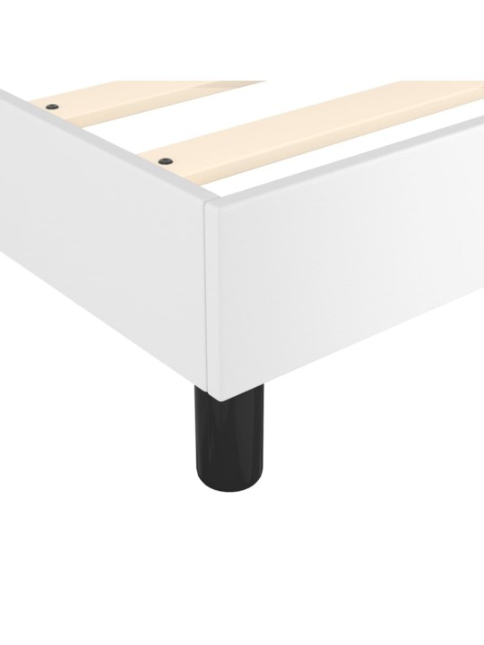 Box spring postel s matrací bílá 140 x 190 cm umělá kůže