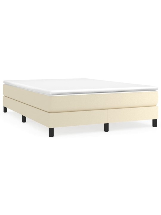 Box spring postel s matrací krémová 140x190 cm umělá kůže