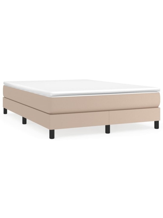 Box spring postel s matrací cappuccino 140x190 cm umělá kůže