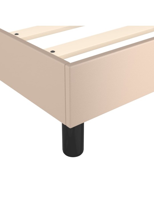 Box spring postel s matrací cappuccino 140x200 cm umělá kůže