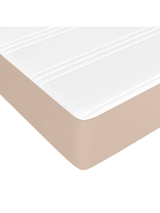 Box spring postel s matrací cappuccino 140x200 cm umělá kůže
