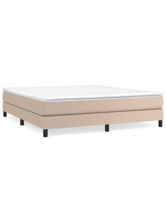 Box spring postel s matrací cappuccino 180 x 200 cm umělá kůže