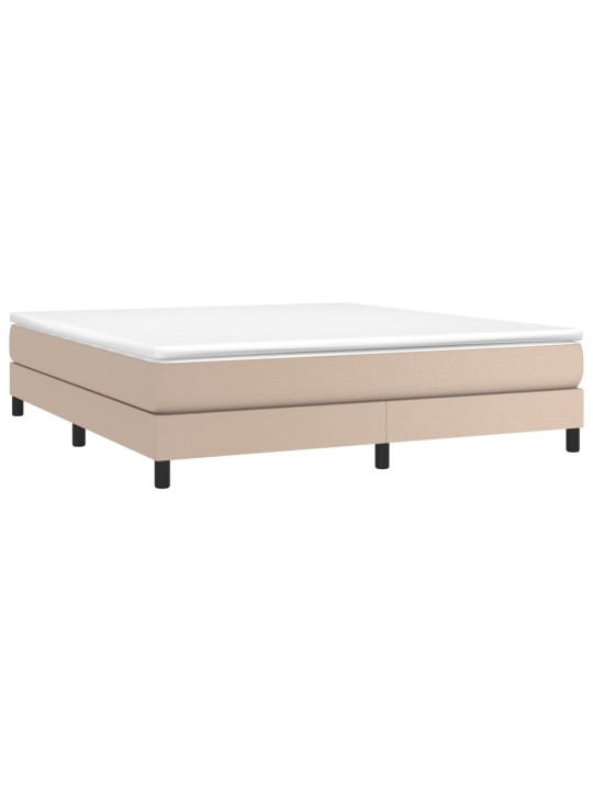 Box spring postel s matrací cappuccino 180 x 200 cm umělá kůže