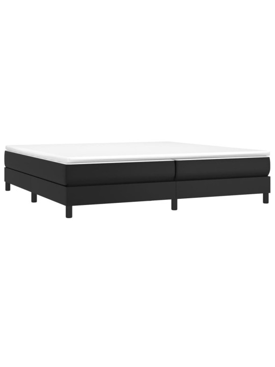 Box spring postel s matrací černá 200x200 cm umělá kůže