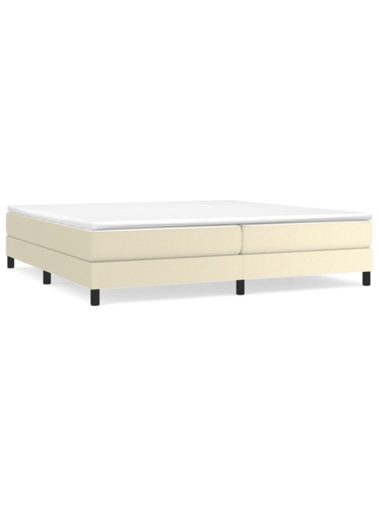 Box spring postel s matrací krémová 200x200 cm umělá kůže