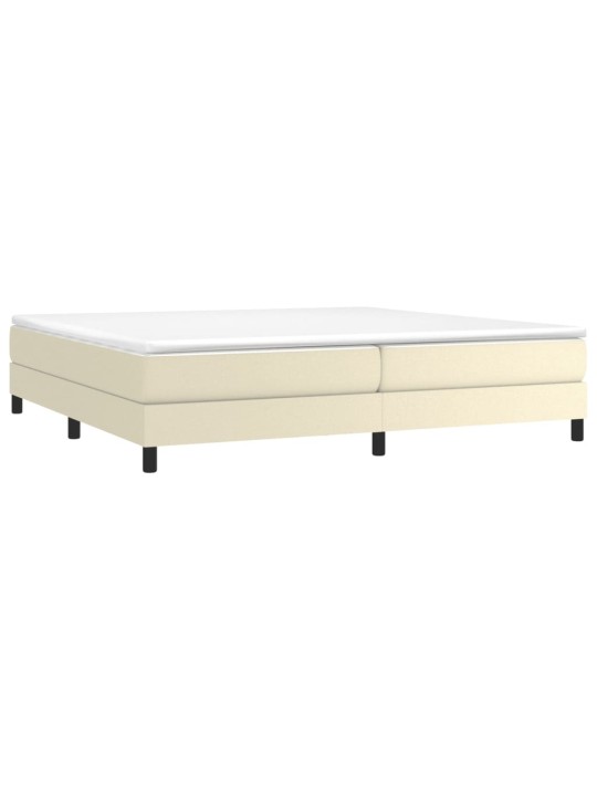 Box spring postel s matrací krémová 200x200 cm umělá kůže