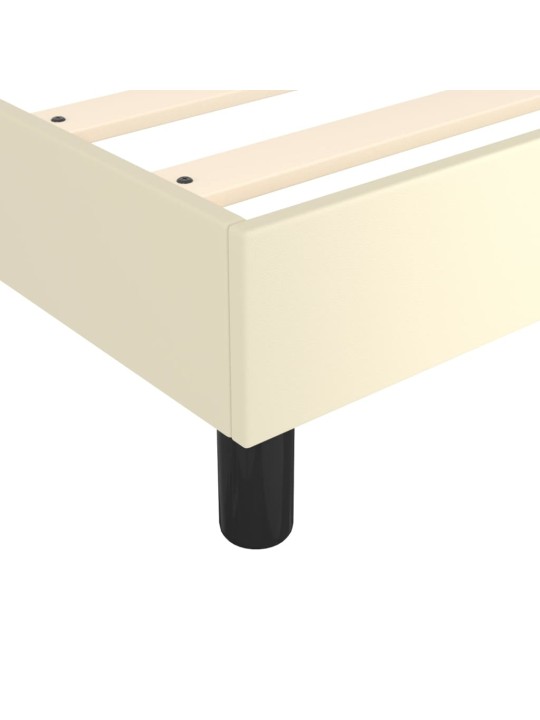 Box spring postel s matrací krémová 200x200 cm umělá kůže