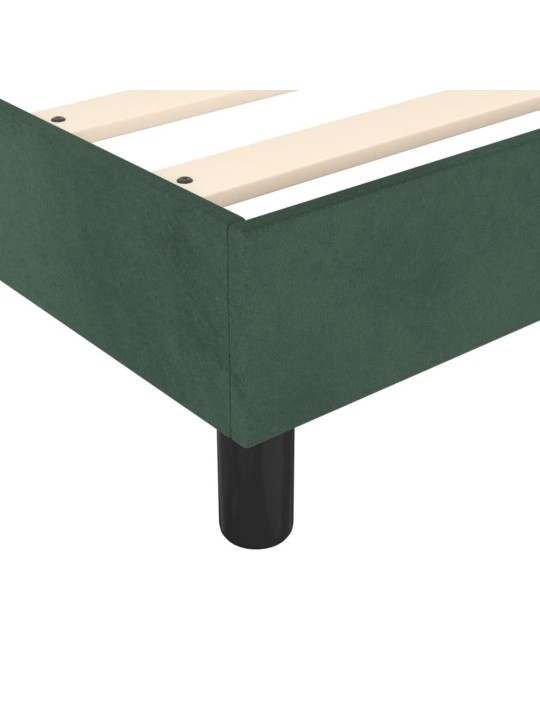 Box spring postel s matrací tmavě zelená 80 x 200 cm samet