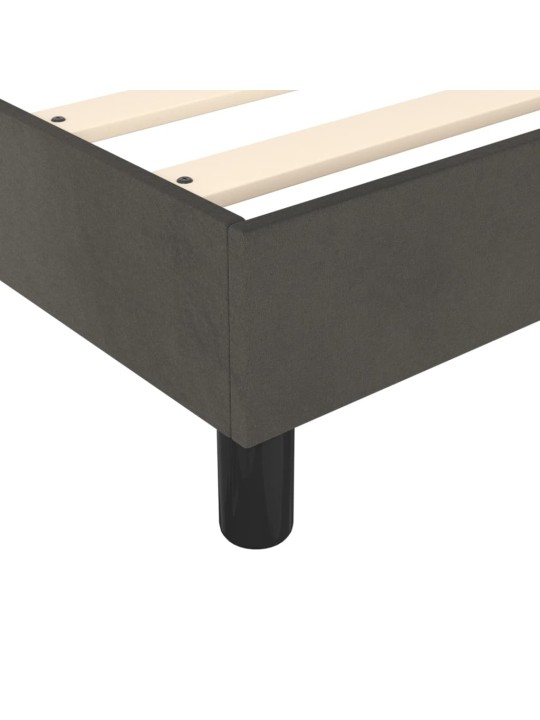 Box spring postel s matrací tmavě šedá 90x190 cm samet